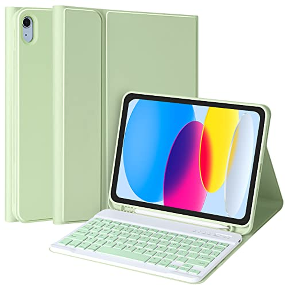 Klávesnice s pouzdrem pro iPad 10. generace 2022, německá Bluetooth klávesnice pro iPad 10.9 2022 s bezdrátovou funkcí Automatic